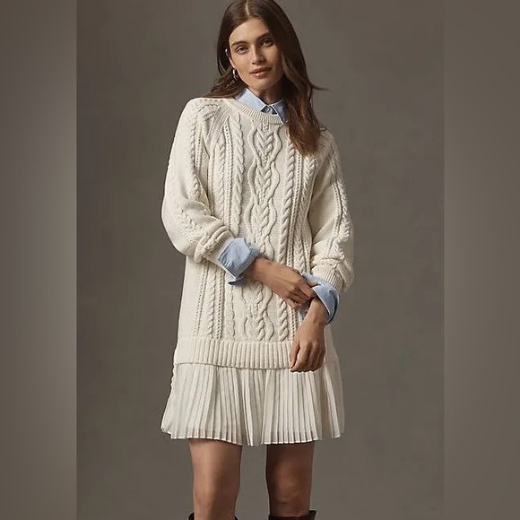 Anthropologie Dresses & Skirts - Anthropologie Delphine sweater twofer minidress size large